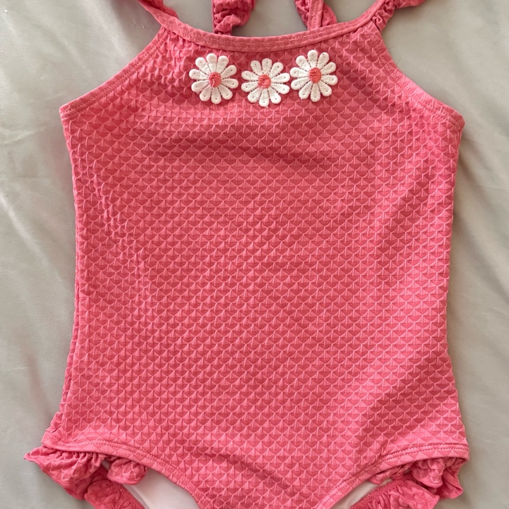 Cotton On Kids Pink Ruffled Swimsuit